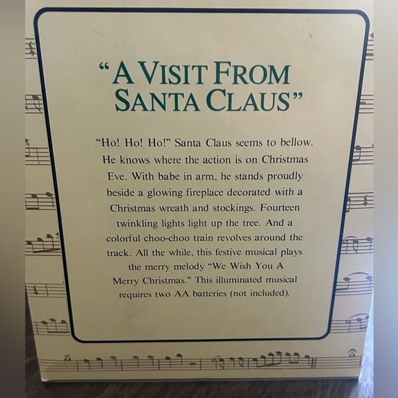 Vintage Enesco Small World of Music "A Visit From Santa Claus" musical figurine - Picture 7 of 9